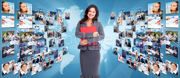 Business netwerken collage college globalisering technologie Stockfoto © Kurhan