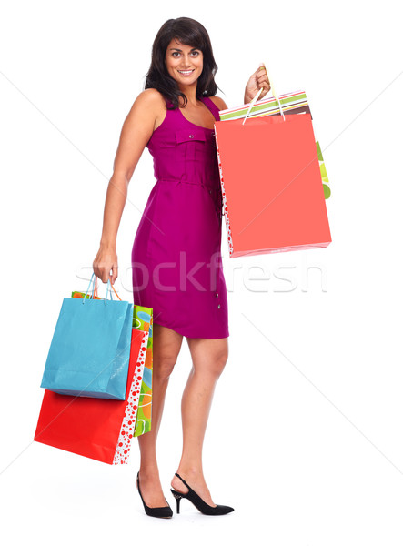 Asian woman with shopping bags. Stock photo © Kurhan