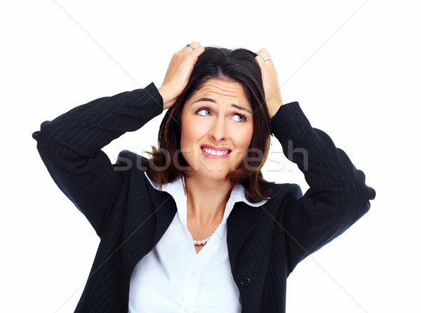 Young woman having a stress. Stock photo © Kurhan