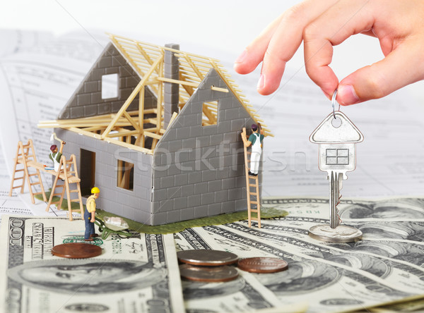 House under construction and key. Stock photo © Kurhan