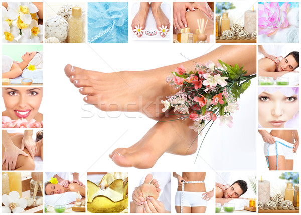 Legs with flower. Stock photo © Kurhan