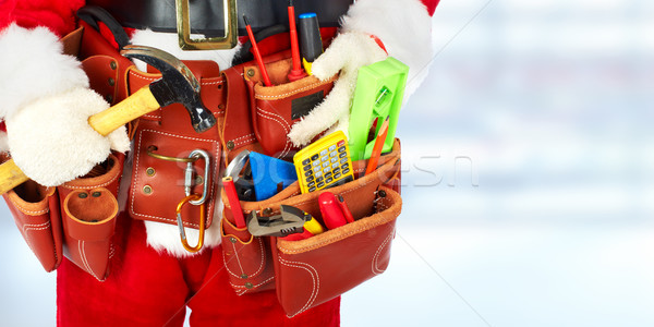 Santa with construction tools Stock photo © Kurhan