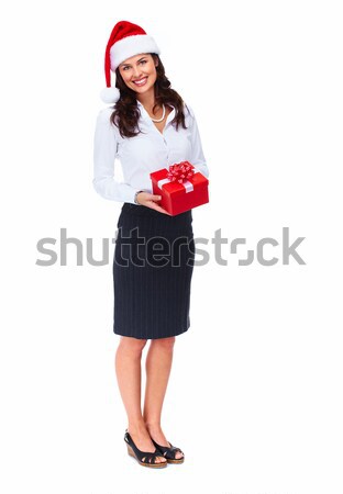 聖誕老人 幫手 商界女強人 目前 聖誕節 女孩 商業照片 © Kurhan