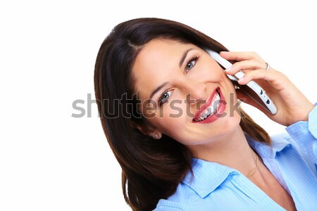 Woman with a cell phone. Stock photo © Kurhan
