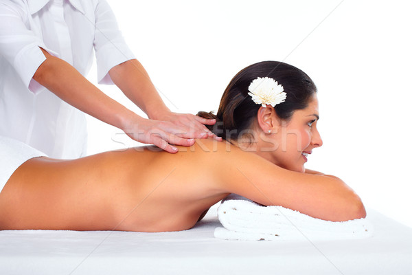 Piękna kobieta masażu zdrowia kobieta kwiat Zdjęcia stock © Kurhan