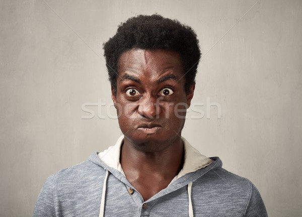 Colère homme fureur portrait personnes visage Photo stock © Kurhan