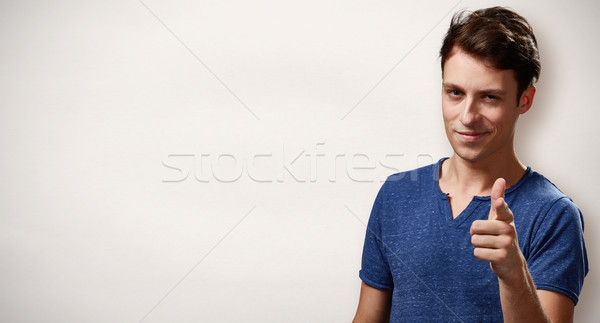 Man pointing to the camera Stock photo © Kurhan