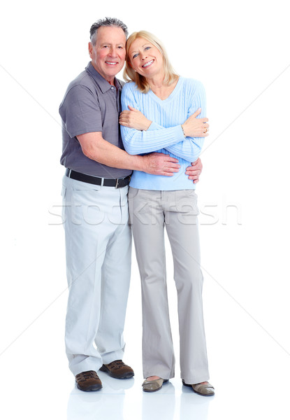 Ouderen paar gelukkig liefde geïsoleerd Stockfoto © Kurhan