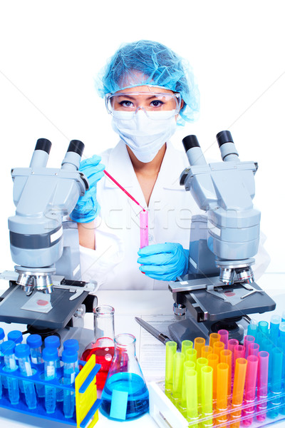 Scientifique femme travail laboratoire asian médicaux [[stock_photo]] © Kurhan