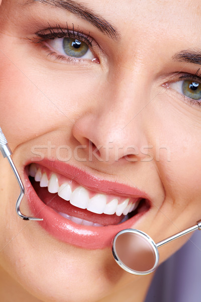 Beautiful woman smile. Stock photo © Kurhan