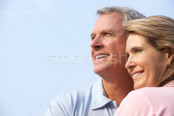 Stockfoto: Paar · gelukkig · ouderen · park · familie