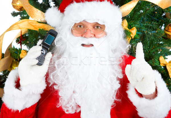 Smiling Santa, cellular Stock photo © Kurhan