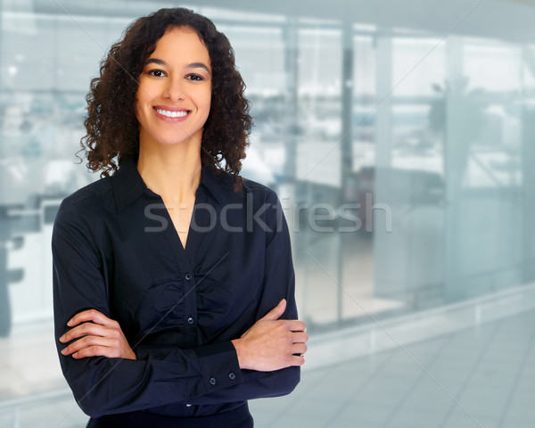美麗 西班牙裔美國人 商界女強人 灰色 業務 工作 商業照片 © Kurhan