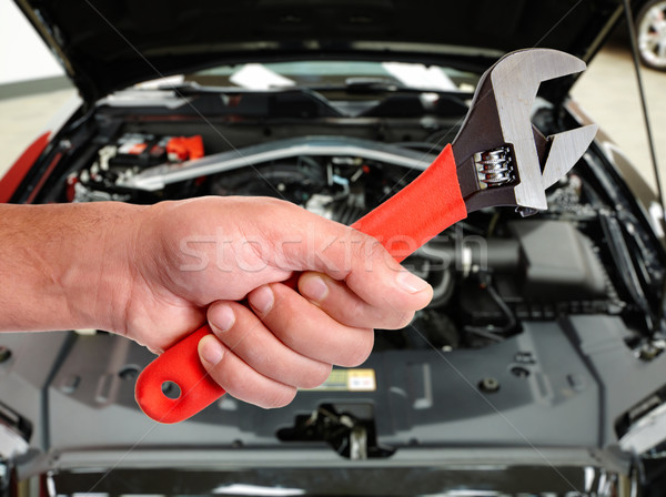 Hand Auto Mechaniker auto Reparatur Service Stock foto © Kurhan