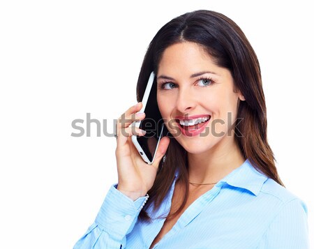 Woman with a cell phone. Stock photo © Kurhan