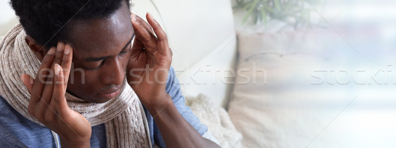 sick black man Stock photo © Kurhan