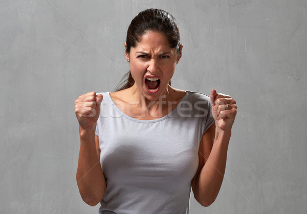 Angry woman Stock photo © Kurhan