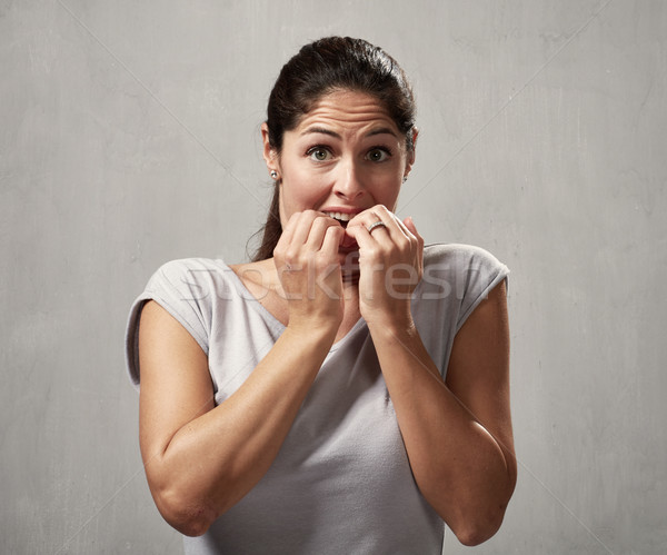 Scared afraid woman Stock photo © Kurhan