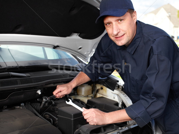 Stock foto: Professionelle · Automechaniker · Auto · Mechaniker · arbeiten · auto
