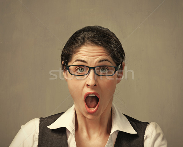 Surprised shocked woman. Stock photo © Kurhan