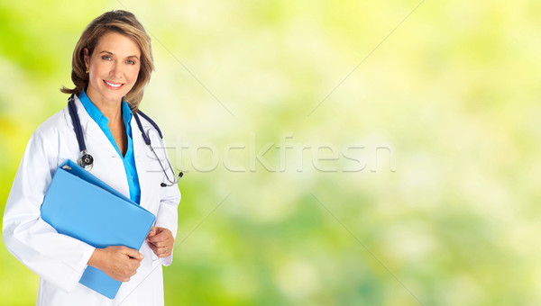 Idoso hospital médico mulher clínica verde Foto stock © Kurhan