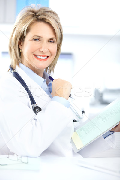 Foto stock: Médico · médicos · mujer · oficina · negocios · trabajo