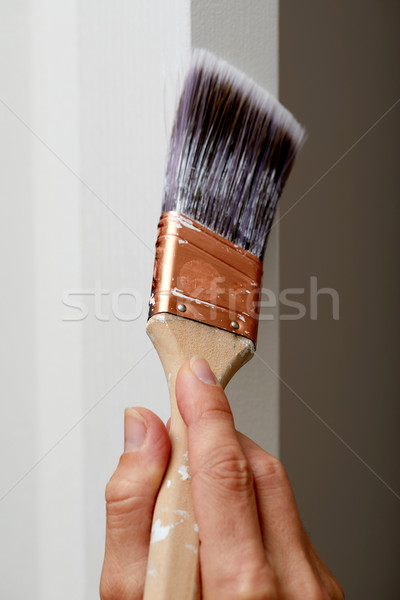 Hand with a paint brush. Stock photo © Kurhan