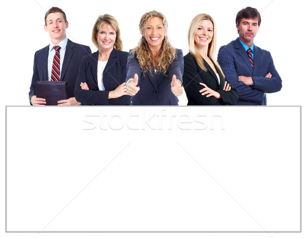 üzletemberek csoport üzleti csapat izolált fehér üzlet Stock fotó © Kurhan