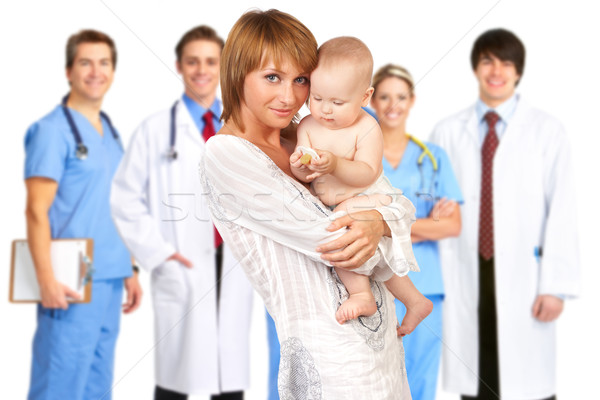 mother with baby, doctors Stock photo © Kurhan