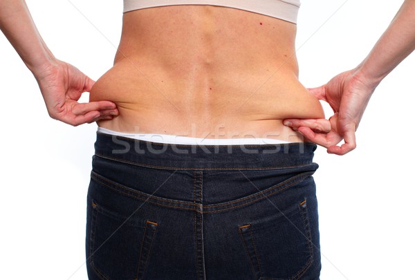 Nő test kövér derék túlsúlyos fogyókúra Stock fotó © Kurhan