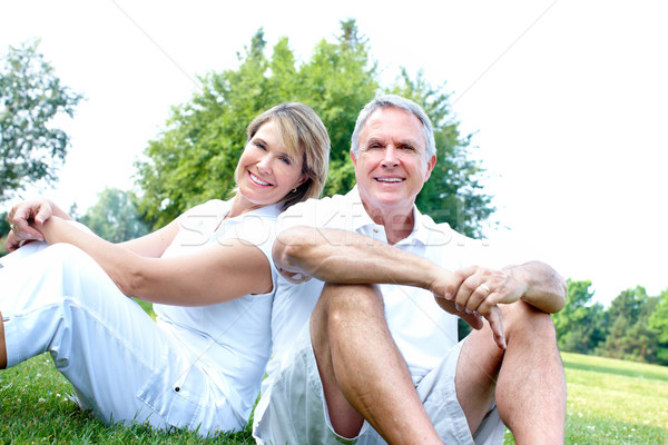 Stock foto: Glücklich · ältere · Paar · Liebe · Park