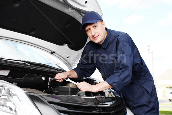 Stockfoto: Professionele · automonteur · auto · monteur · werken · auto