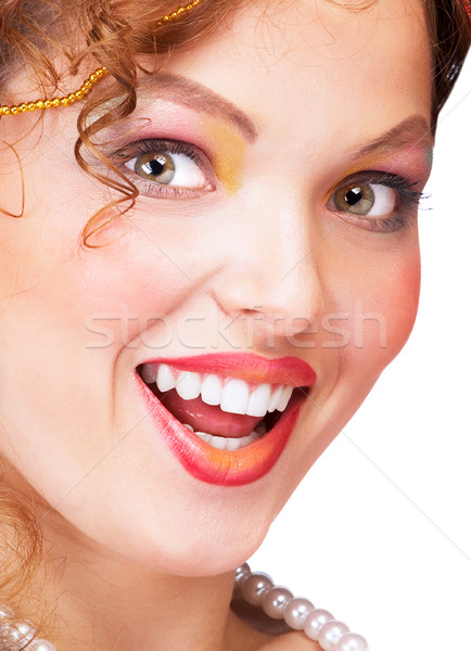 Rostro de mujer sonriendo cara perfecto dientes Foto stock © Kurhan