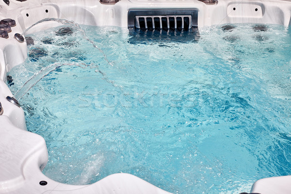 Hot tub luxe water spa massage gezondheid Stockfoto © Kurhan