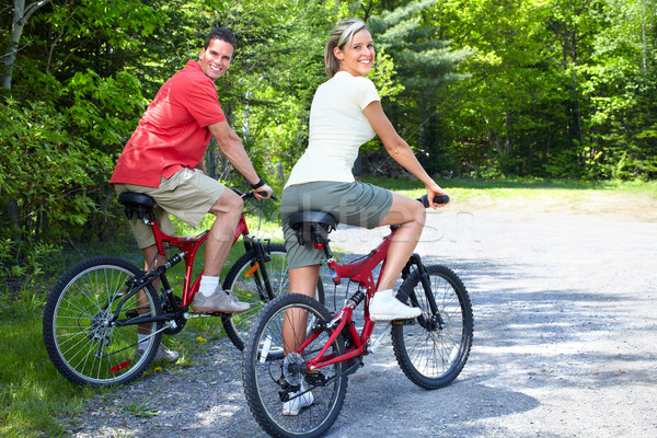 Stock photo: Cycling people.