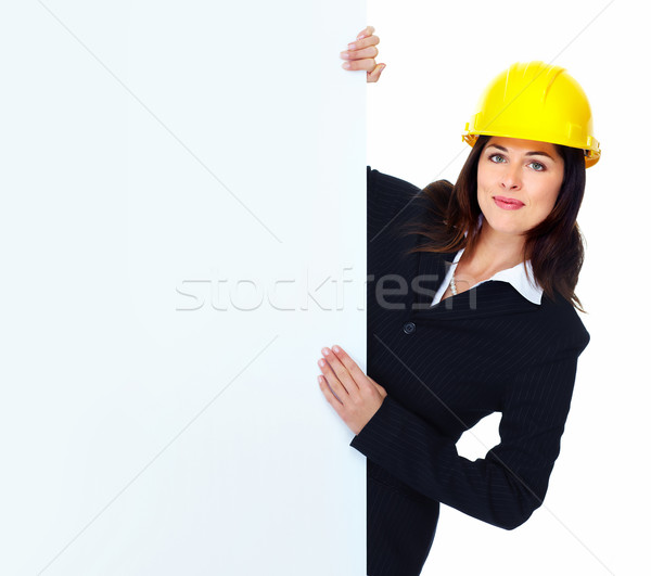 Stock photo: Worker contractor woman.