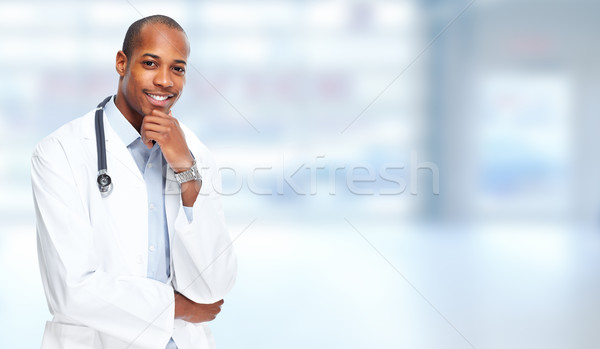 African-american doctor man. Stock photo © Kurhan