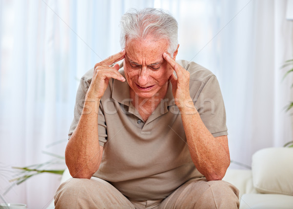 Depressed old man. Stock photo © Kurhan