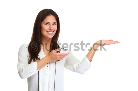 Business woman presenter Stock photo © Kurhan
