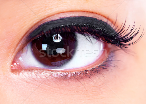 Ojo Asia mujer oftalmología visión salud Foto stock © Kurhan