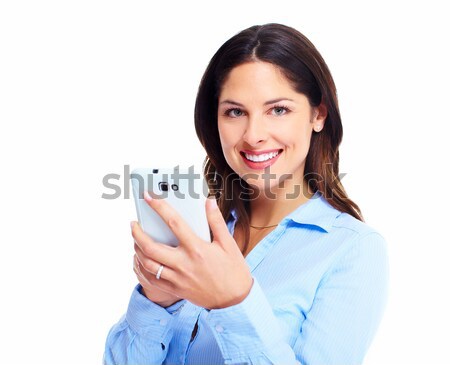 Woman with a cell phone. Stock photo © Kurhan