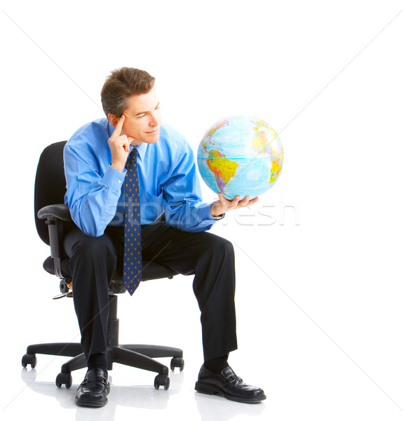 businessman  with globe Stock photo © Kurhan