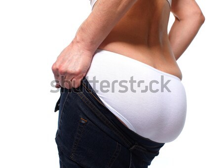 Mujer trasero dieta mano cuerpo Foto stock © Kurhan