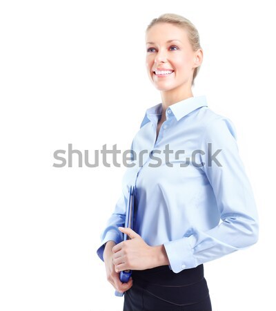 商界女強人 微笑 孤立 白 業務 女孩 商業照片 © Kurhan