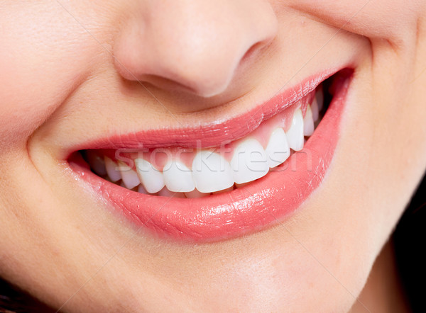 Güzel bir kadın gülümseme diş sağlık yüz doktor Stok fotoğraf © Kurhan