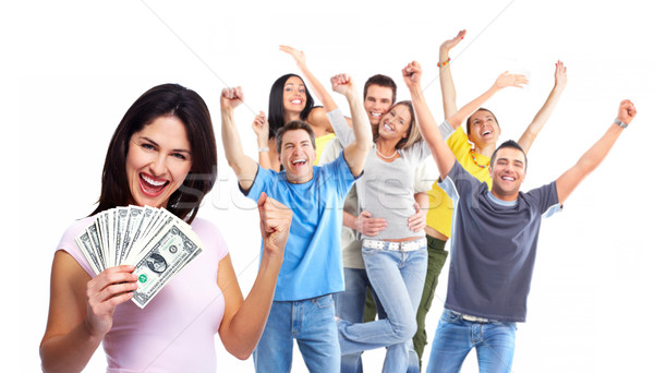 Happy woman with money. Stock photo © Kurhan