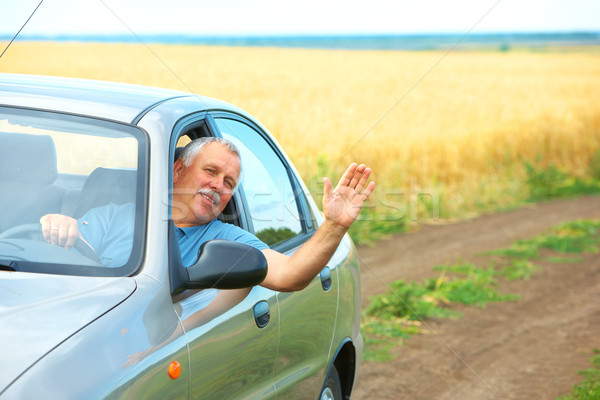 高齢者 シニア 男 笑みを浮かべて 幸せ 新しい車 ストックフォト © Kurhan