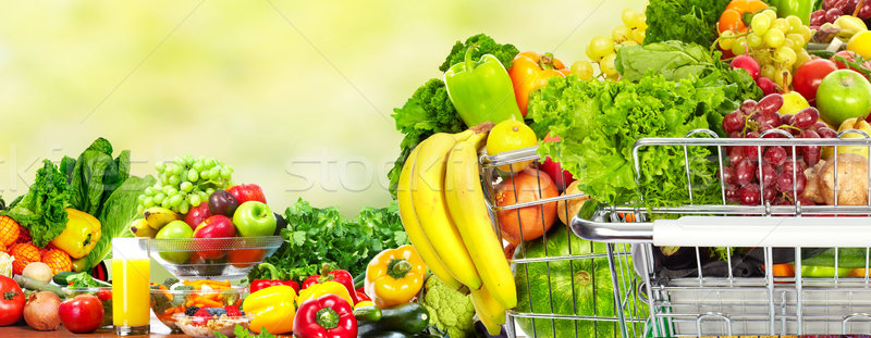 Grocery shopping cart. Stock photo © Kurhan