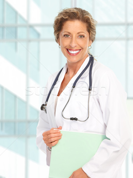 Médecin femme souriante médicaux femme stéthoscope heureux [[stock_photo]] © Kurhan