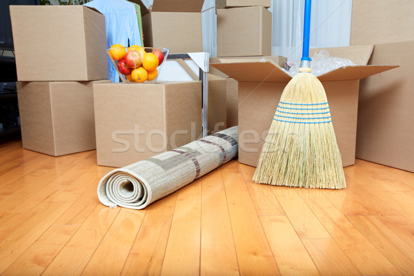 Moving boxes in new house. Stock photo © Kurhan